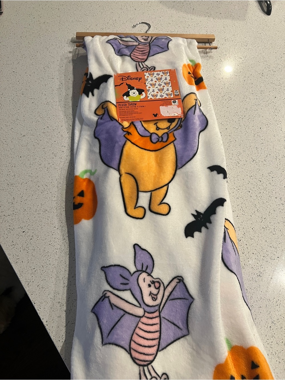 Disney Halloween Winnie the Pooh and Piglet throw blanket 50x70